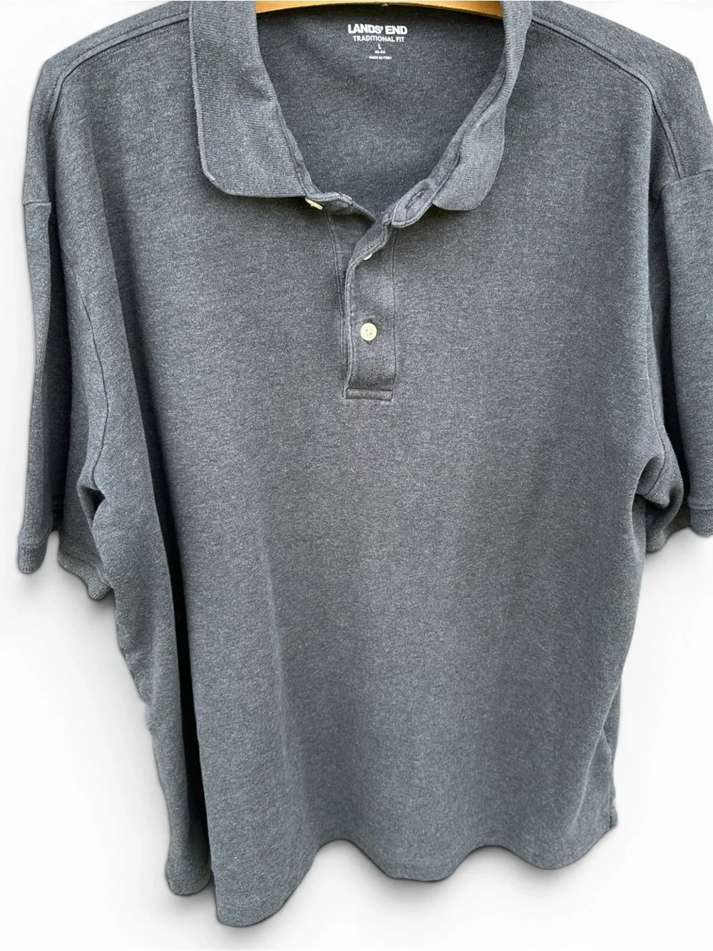 Lands' End Men's Dark‎ Gray Polo Shirt